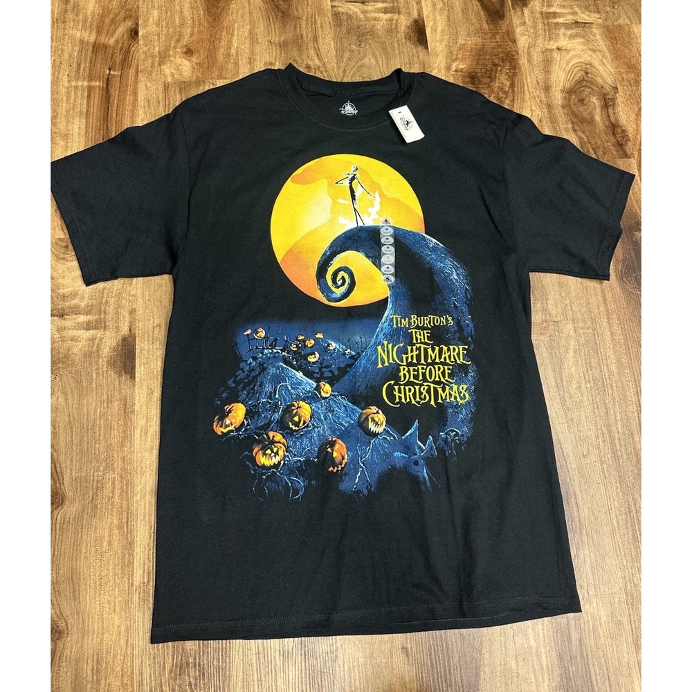 Disney's Tim Burton's The Nightmare Before Christmas Movie Poster T-Shirt Medium
